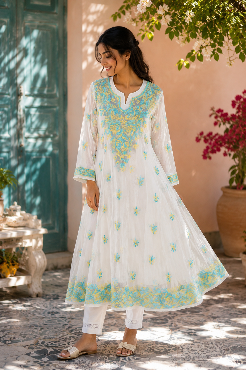 Rangrez Georgette Kurti