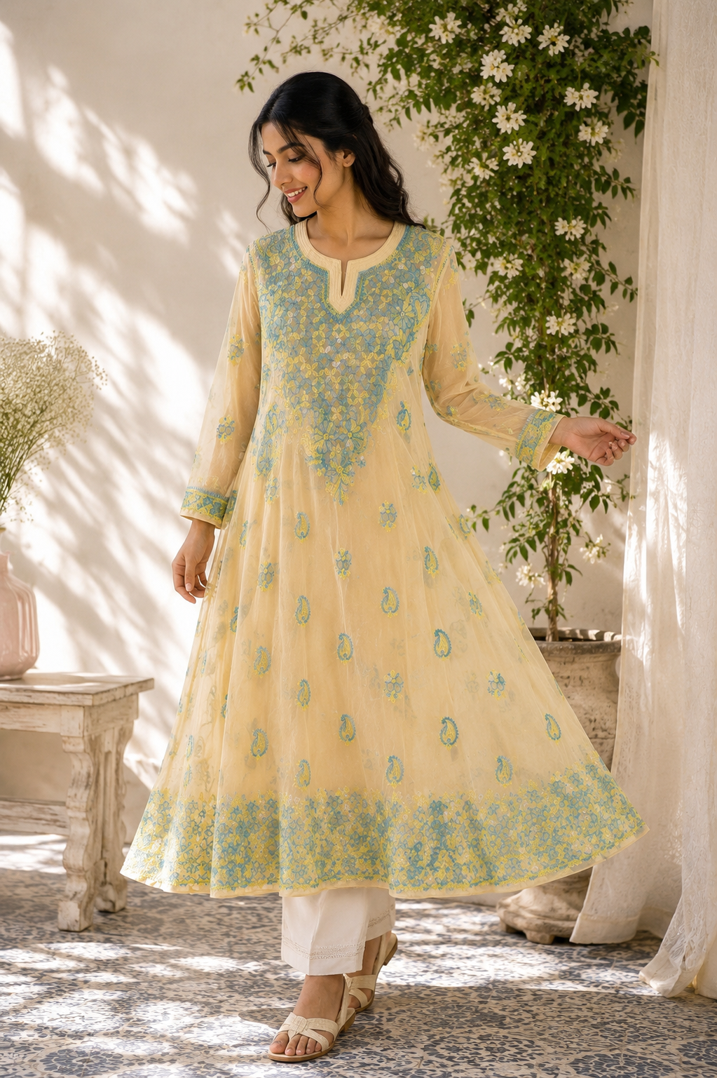Rangrez Georgette Kurti