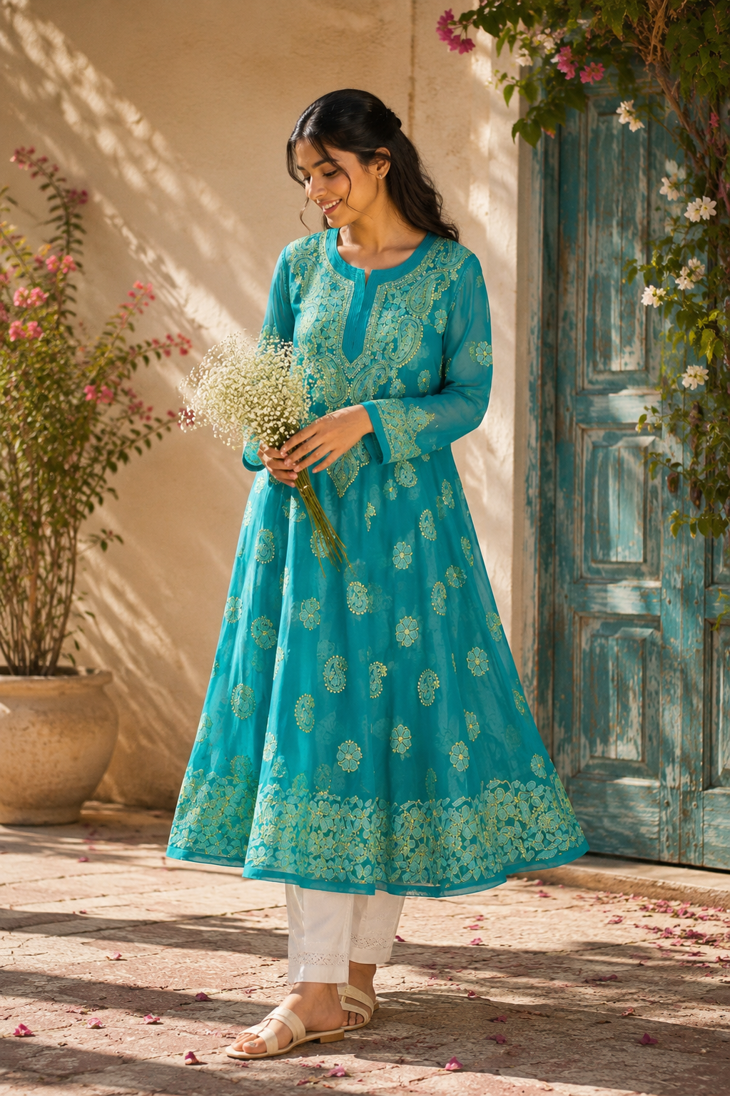 Rangrez Georgette Kurti