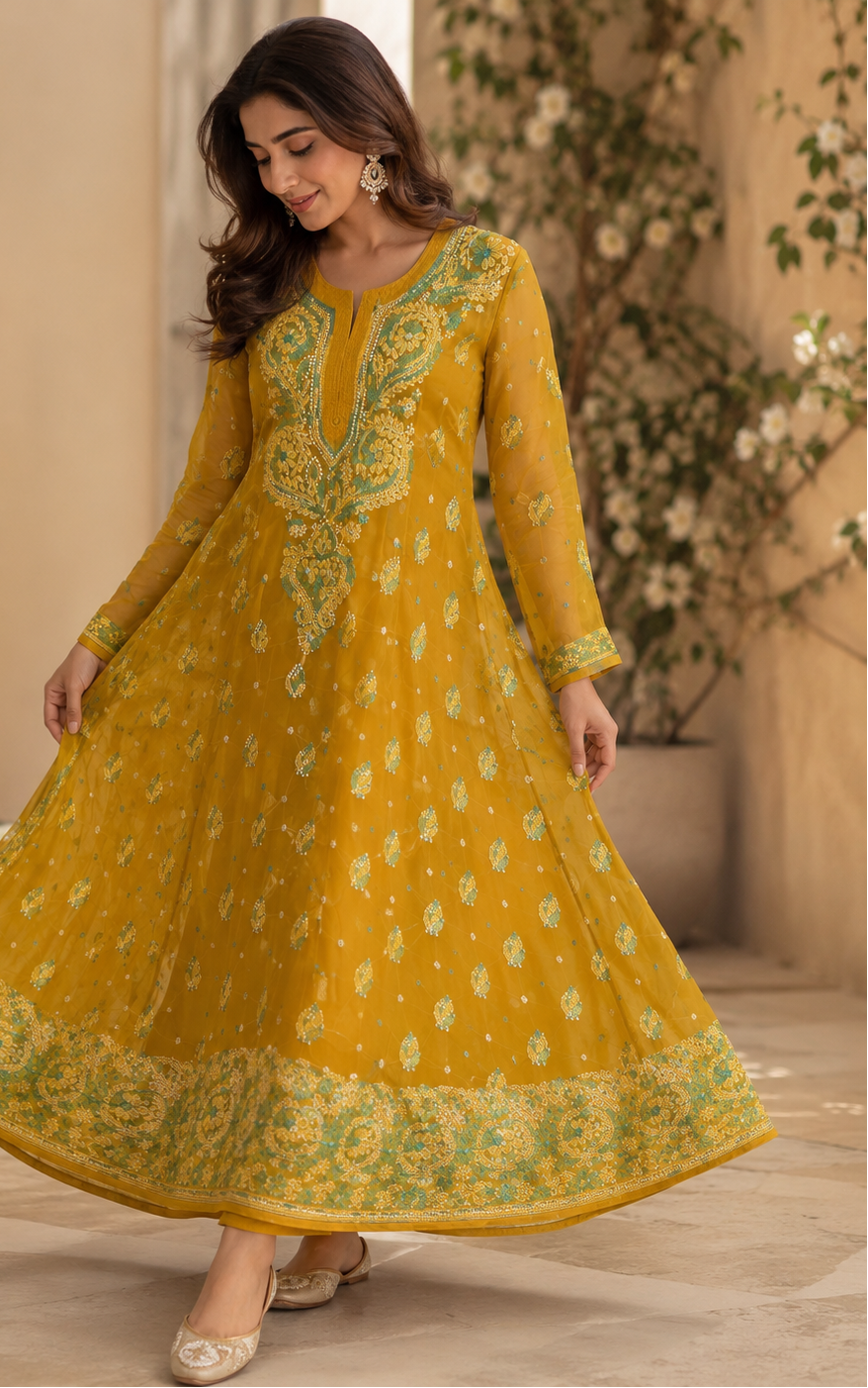 Rangrez Georgette Kurti