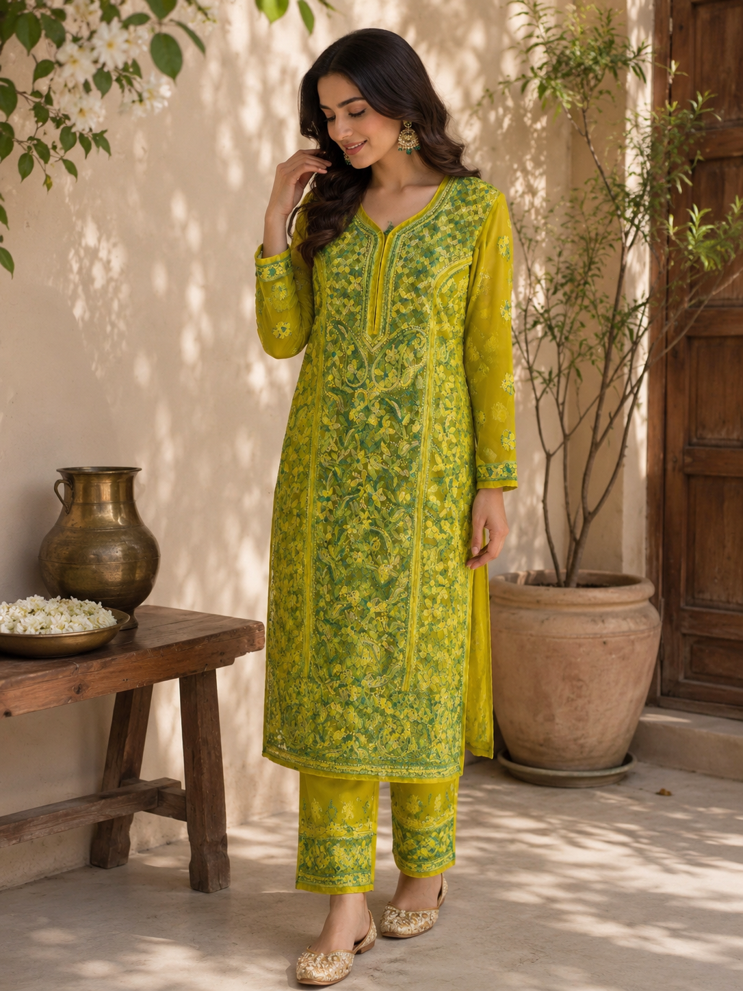 Rangrez Georgette Kurti